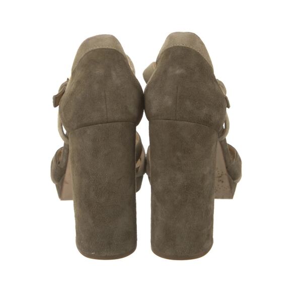 Michael Kors Annaliese Suede Platform Sandals - 7.5M - Olive - Picture 4 of 5